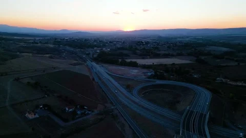 Views of villas at sunset Stockbeeldmateriaal 292034894