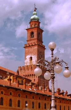 Vigevano, Piazza Ducale. Stock Photos