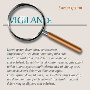 A vigilance graphic as a page layout Stock Illustration