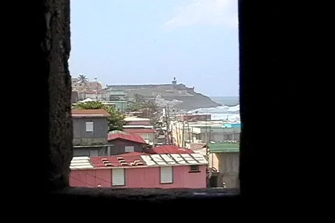 Vigilance post view of Fort- Puerto Rico Stock Footage 596677