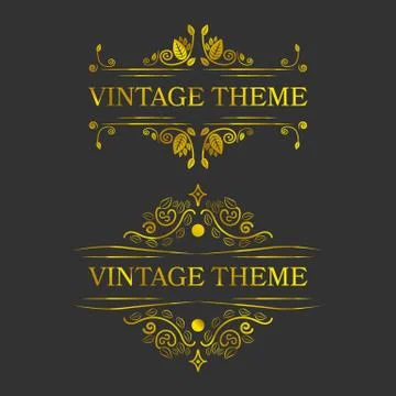 Vignette frames set Stock Illustration