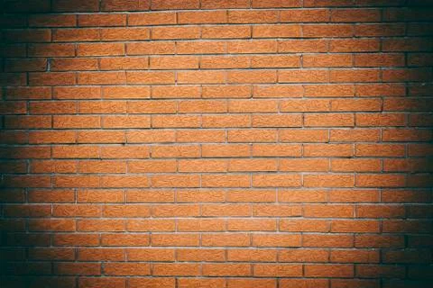 Vignette red brick wall textured background Stock Photos