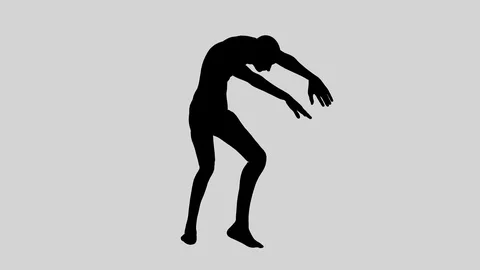Vignette Zombie Walking in Seamless Loop Alpha Channel Stock Footage 101714135