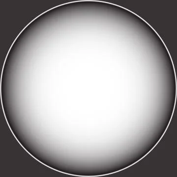Vignetted frame in the form of a gradient black and white circle. Vector Ilustração Stock