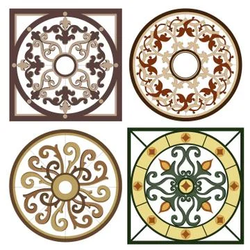 Vignettes mosaic Stock Illustration