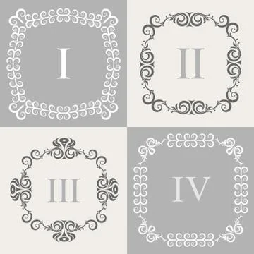 Vignettes in vector Stock Illustration