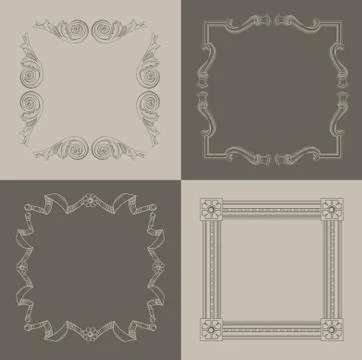 Vignettes in vector Stock Illustration