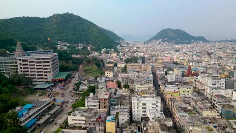 Vijayawada is a second largest city in the state of Andhra Pradesh in India. Stock Footage 277614919
