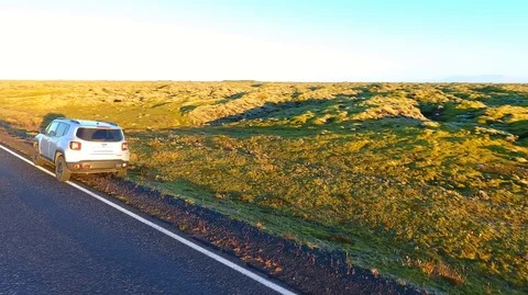 VIK, ICELAND - MAY 03, 2018. Jeep Renigade Unlimited four wheel drive Stock Footage 119989088