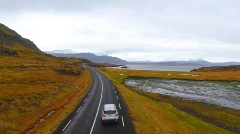 VIK, ICELAND - MAY 05, 2018. Jeep Renegade Unlimited four wheel drive Stock Footage 119992033