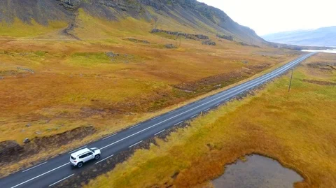 VIK, ICELAND - MAY 05, 2018. Jeep Renegade Unlimited four wheel drive Stock Footage 119992201