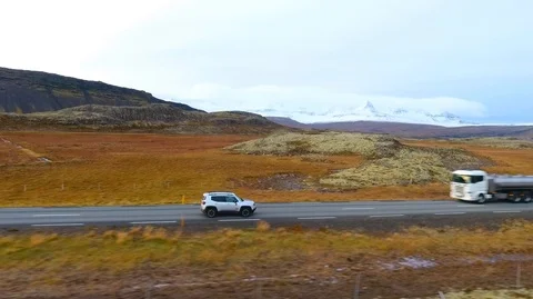 VIK, ICELAND - MAY 05, 2018. Jeep Renegade Unlimited four wheel drive Stock Footage 119994636