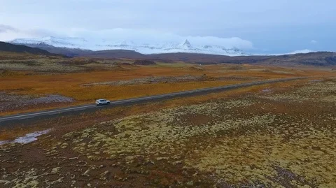 VIK, ICELAND - MAY 05, 2018. Jeep Renegade Unlimited four wheel drive Stock Footage 119994805