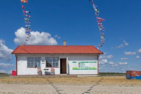 Vikati information hut. Stock Photos