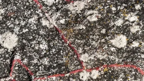 Viking age runestone panning close up Stock Footage 196303070