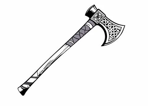 VIKING AXE Stock Illustration
