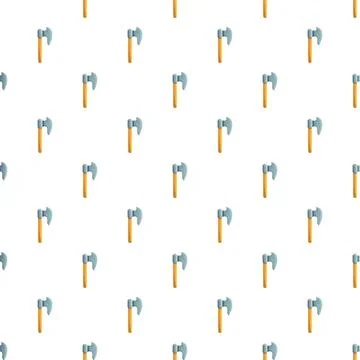 Viking battle axe weapons seamless repeating pattern Stockillustratie