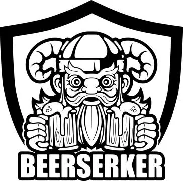 Viking with beer Stock Illustration