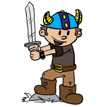 Viking boy Stock Illustration