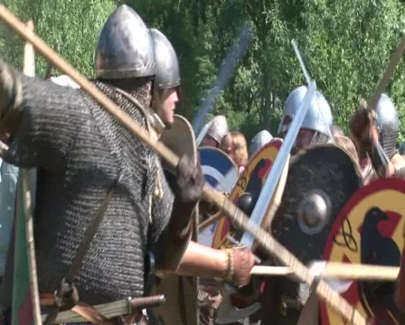Viking combat Stockbeeldmateriaal 682078