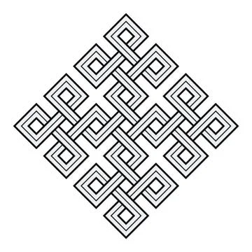 Viking Decorative Knot - Interweaved Squares Stock Illustration