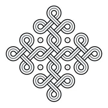 Viking Decorative Knot - Ring Cross Stock Illustration