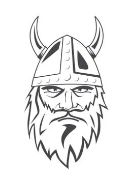 Viking head vector image Stock Illustration