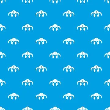 Viking helmet classic pattern vector seamless blue Stock Illustration