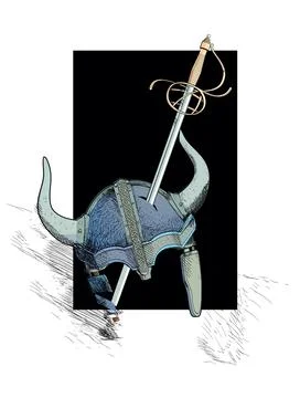 Viking helmet Stock Illustration