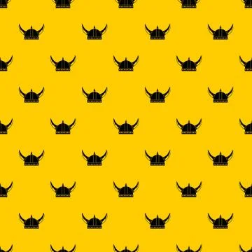 Viking helmet pattern vector Stock Illustration