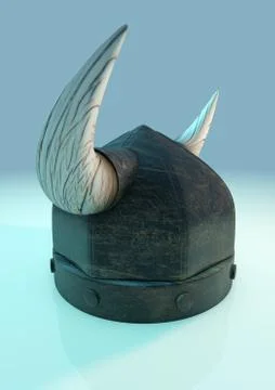 Viking helmet side on Stock Illustration