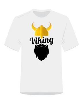 Viking illustration vector isolated on white background Stock Illustration
