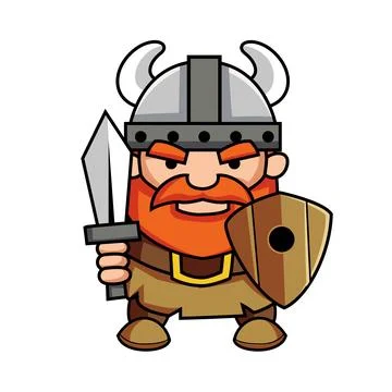 Viking logo illustration, suitable for printing and other uses. Stock Illustration