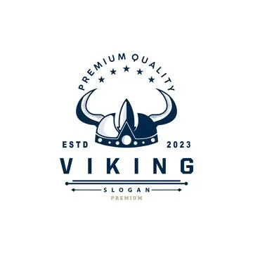 Viking logo, Vector illustration of Viking God, Simple Barbarian Sparta Ins.. Stock Illustration