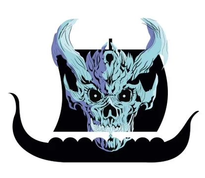 Viking longship Stock Illustration