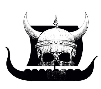 Viking longship Illustrazione stock