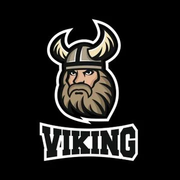 Viking mascot logo Illustrazione stock