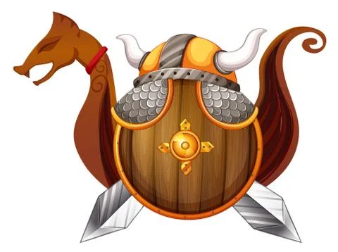 Viking Objects 스톡 일러스트