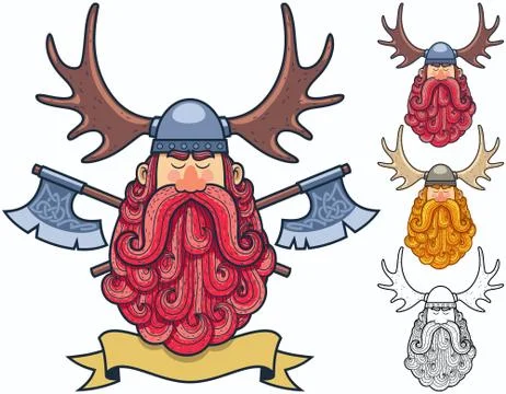 Viking Portrait 2 Stock Illustration