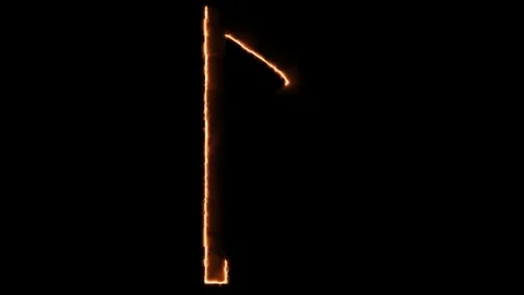 Viking Rune Raido In Alpha Channel Stock Footage 89813028