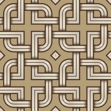 Viking Seamless Pattern - Engraved - Chained Squares Rounded n Hard Corners Stock Illustration