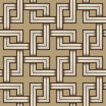 Viking Seamless Pattern - Engraved - Chained Squares Stock Illustration