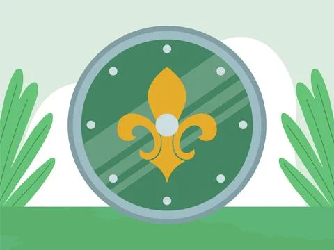 Viking Shield Concept Illustration Stock-Illustration