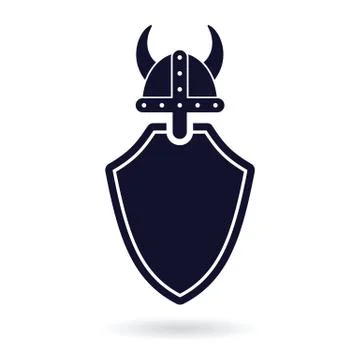 Viking shield logo Stock Illustration