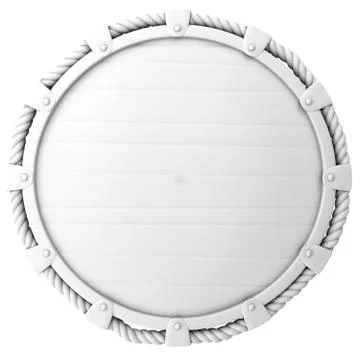 Viking shield pattern black and white .3d illustration Illustrazione stock
