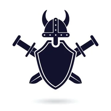 Viking shield sword Stock Illustration