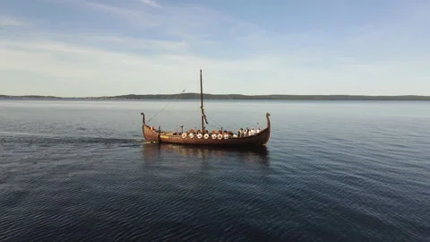Viking ship Video stock 155299197