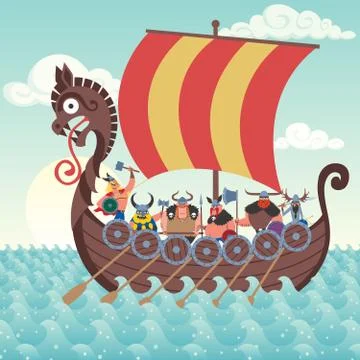 Viking Ship Stock Illustration