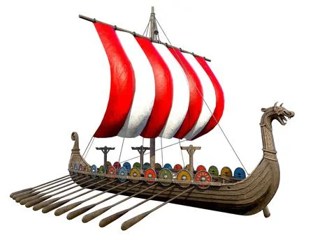 Viking Ship 스톡 일러스트