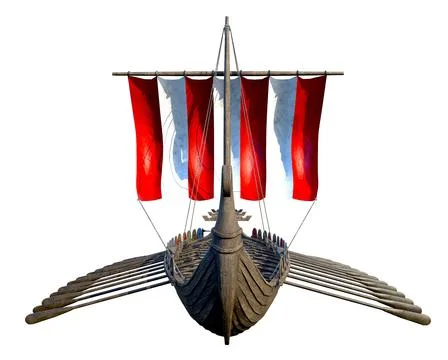 Viking Ship Stock Illustration